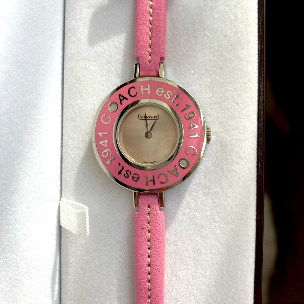 VINTAGE COACH LADIES WATCH PINK TONE EST.1941 SWISS QUARTZ